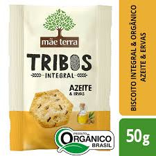 Salgadinho Orgânico e Integral Mãe Terra Sabor Azeite e Ervas Tribos 50g